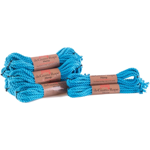 hemp shibari rope standard kit 6x30' 2x15' turquoise