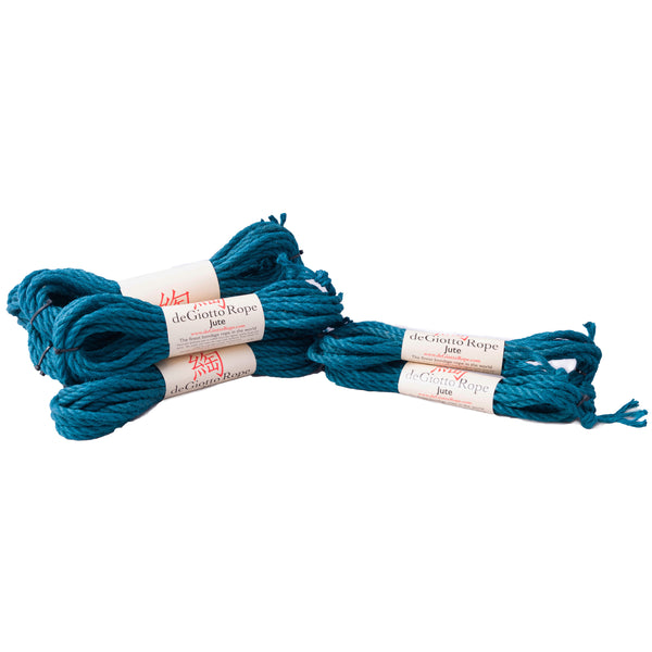 jute shibari rope standard kit 6x30' 2x15' teal
