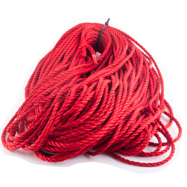spooled natural & dyed jute rope 300+ feet raw red