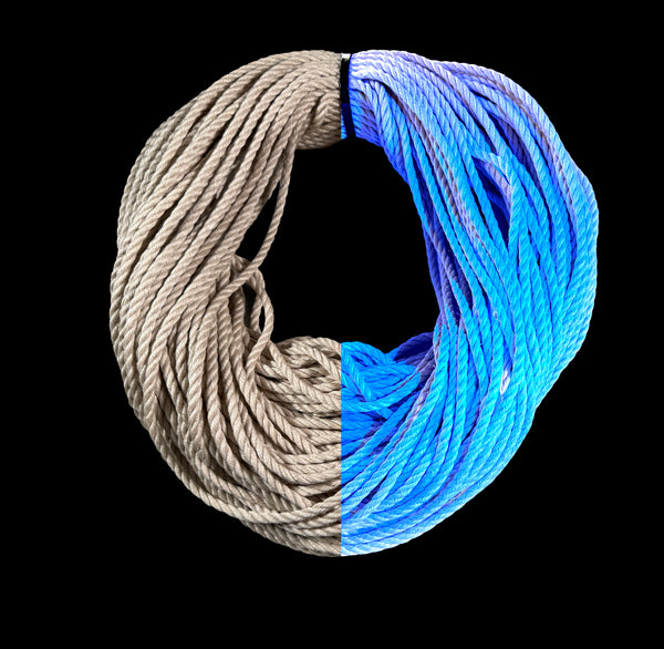 Spooled Natural & Dyed Jute Rope 300+ feet Ready to use