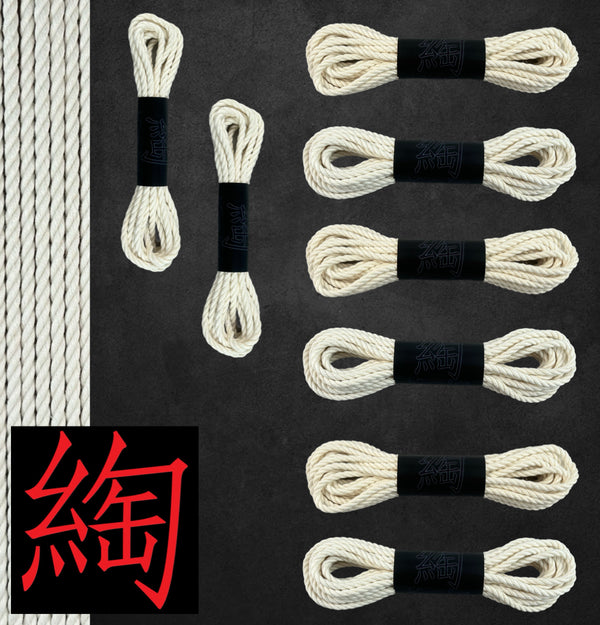 Hemp Shibari Rope Starter Suspension Kit 8x30' 2x15'