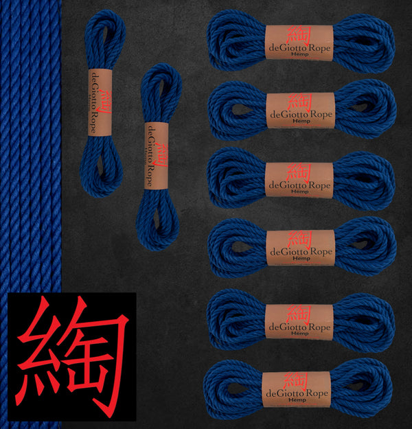 Hemp Shibari Rope Standard Kit 6x30' 2x15'