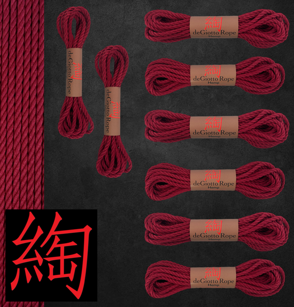 Hemp Shibari Rope Standard Kit 6x30' 2x15'