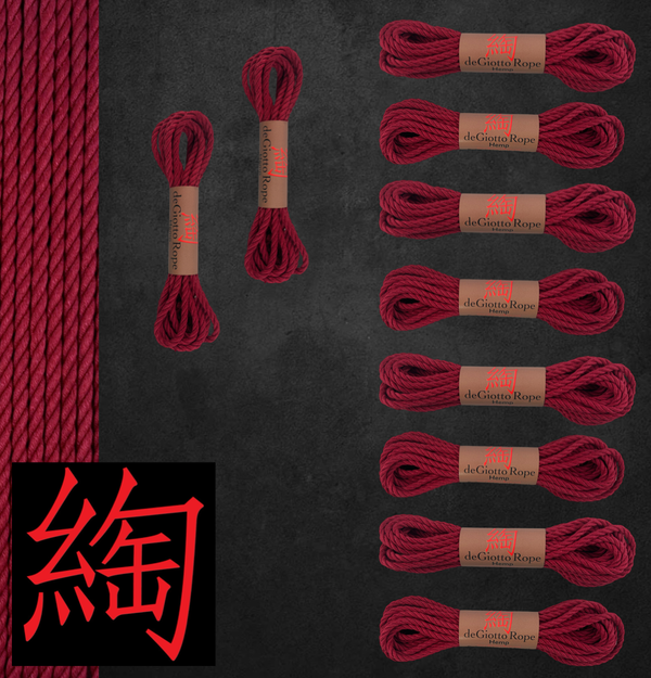 Hemp Shibari Rope Full Kit 8x30' 2x15'