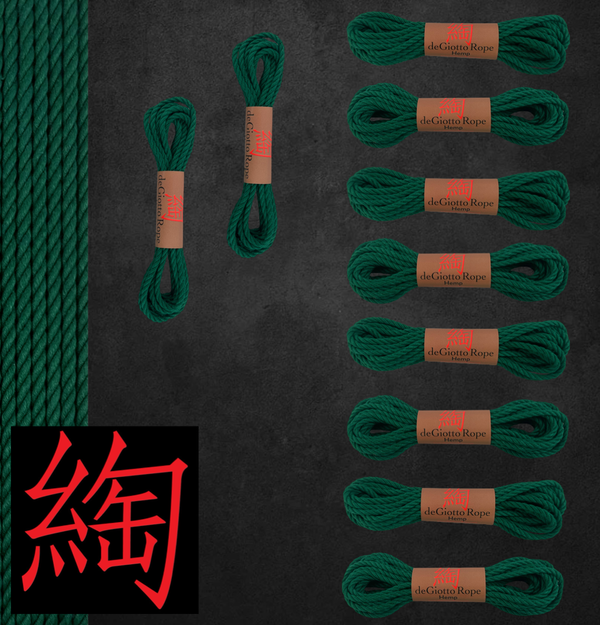 Hemp Shibari Rope Full Kit 8x30' 2x15'