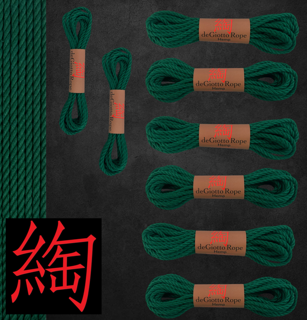 Hemp Shibari Rope Standard Kit 6x30' 2x15'