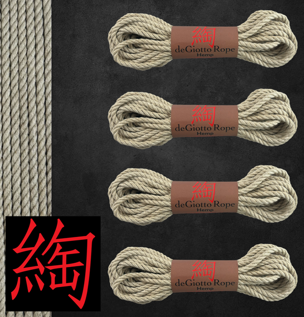 Hemp Shibari Rope Bare bones Kit 4x30'