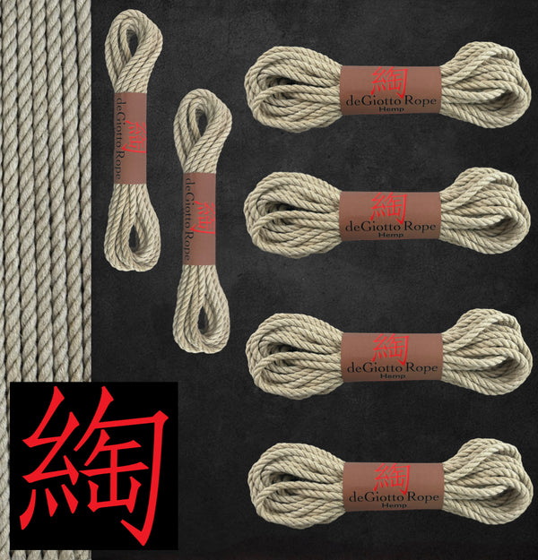 Hemp Shibari Rope Basic Starter Kit 4x30' 2x15'