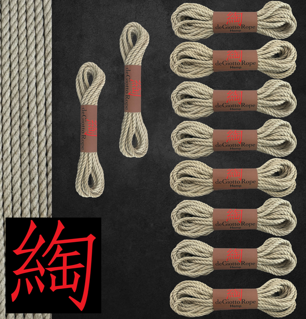 Hemp Shibari Rope Full Kit 8x30' 2x15'