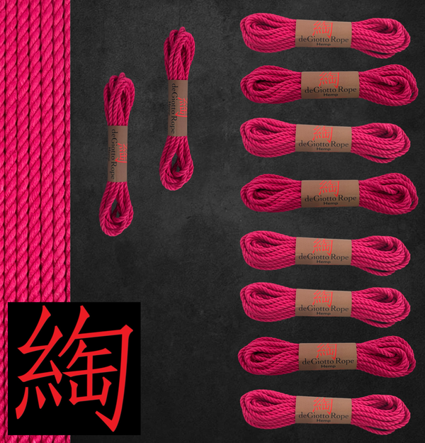 Hemp Shibari Rope Full Kit 8x30' 2x15'