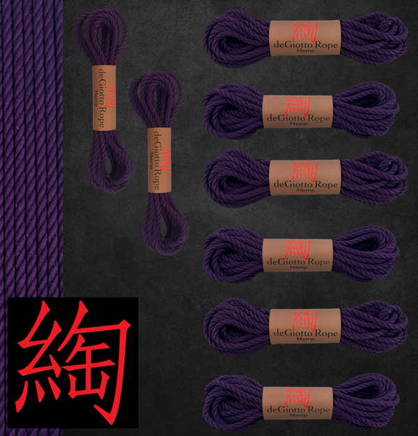 Hemp Shibari Rope Standard Kit 6x30' 2x15'