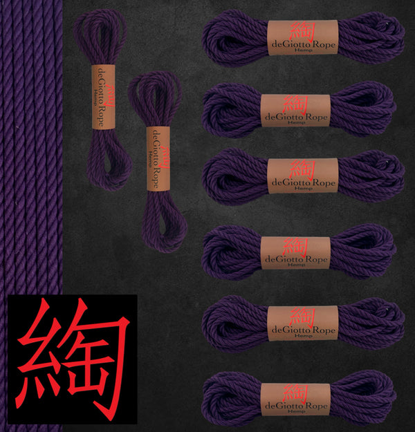 Hemp Shibari Rope Starter Suspension Kit 8x30' 2x15'