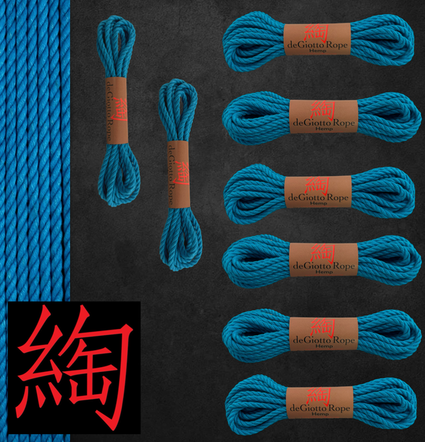 Hemp Shibari Rope Standard Kit 6x30' 2x15'