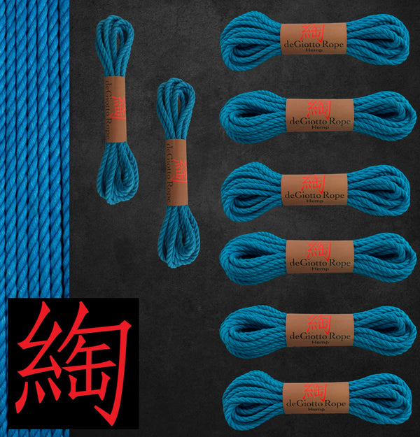 Hemp Shibari Rope Starter Suspension Kit 8x30' 2x15'