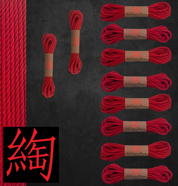 Hemp Shibari Rope Full Kit 8x30' 2x15'