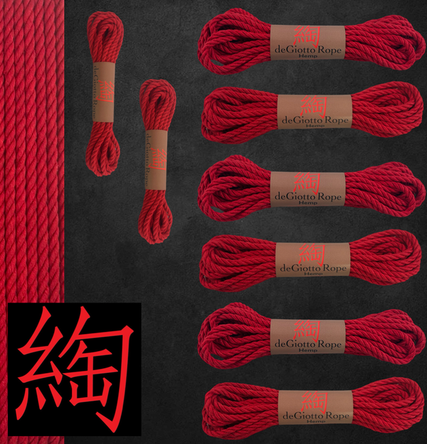 Hemp Shibari Rope Standard Kit 6x30' 2x15'