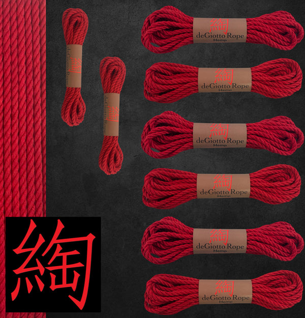 Hemp Shibari Rope Starter Suspension Kit 8x30' 2x15'