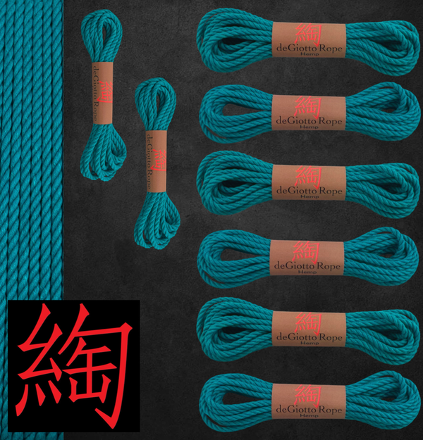 Hemp Shibari Rope Standard Kit 6x30' 2x15'