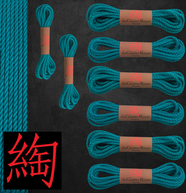 Hemp Shibari Rope Starter Suspension Kit 8x30' 2x15'