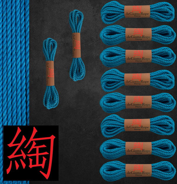 Hemp Shibari Rope Full Kit 8x30' 2x15'