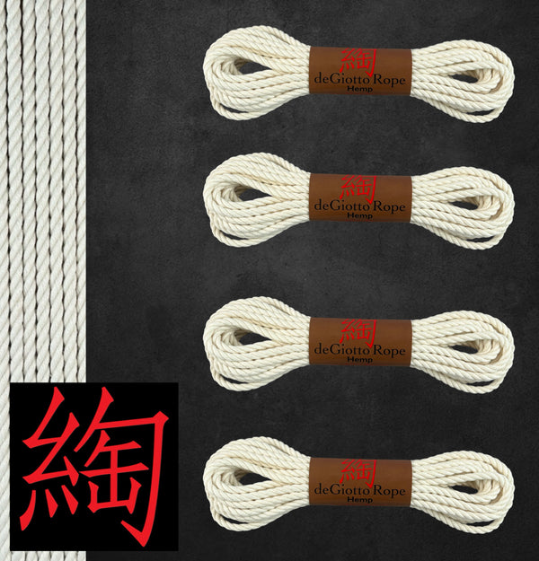 Hemp Shibari Rope Bare bones Kit 4x30'