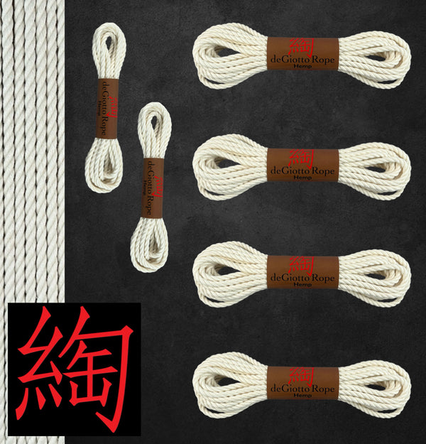 Hemp Shibari Rope Basic Starter Kit 4x30' 2x15'