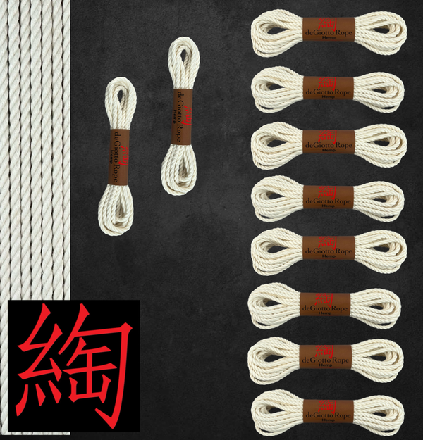 Hemp Shibari Rope Full Kit 8x30' 2x15'