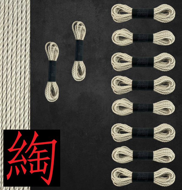 Jute Shibari Rope Full Kit 8x30' 2x15'