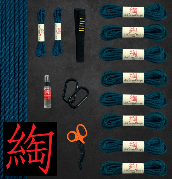 Jute Shibari Rope Suspension Starter Kit 8x30' 2x15'