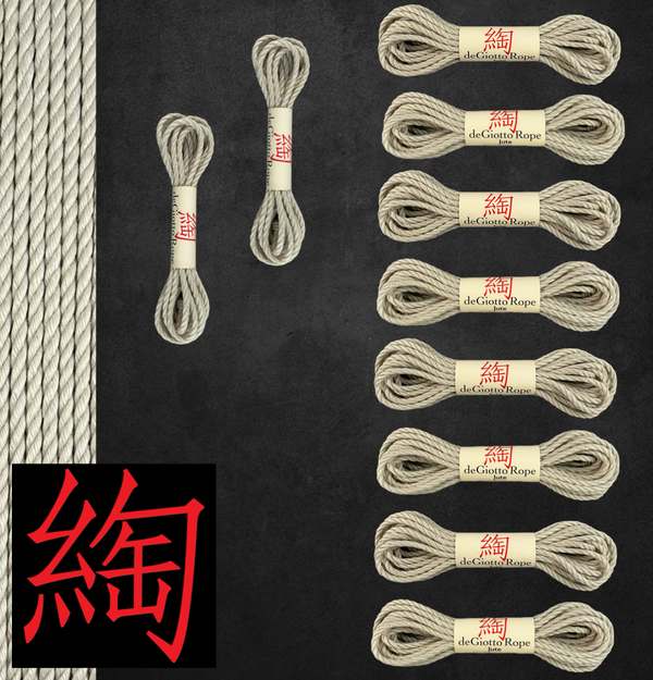 Jute Shibari Rope Full Kit 8x30' 2x15'