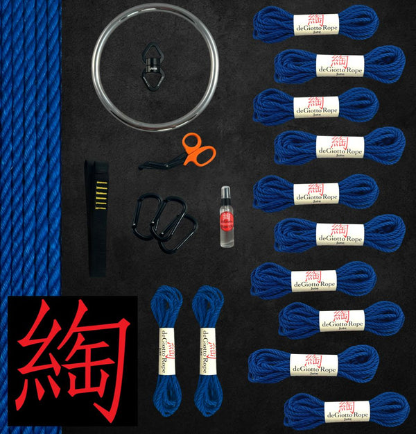Jute Shibari Rope Deluxe Suspension Kit 10x30' 4x15'