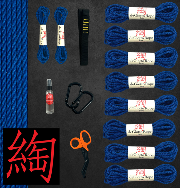 Jute Shibari Rope Suspension Starter Kit 8x30' 2x15'