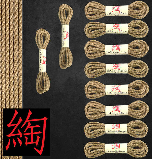 Jute Shibari Rope Full Kit 8x30' 2x15'