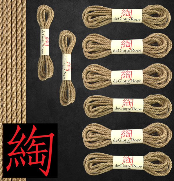 Jute Shibari Rope Standard Kit 6x30' 2x15'