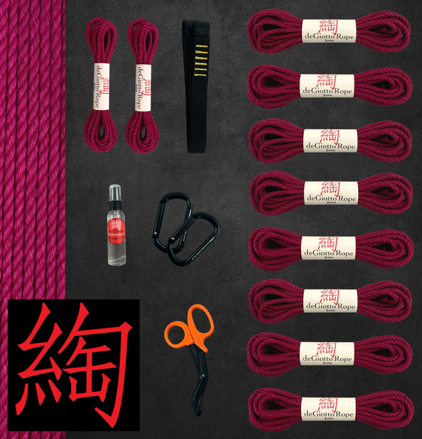 Jute Shibari Rope Suspension Starter Kit 8x30' 2x15'