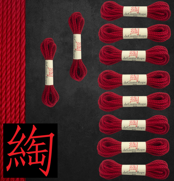 Jute Shibari Rope Full Kit 8x30' 2x15'