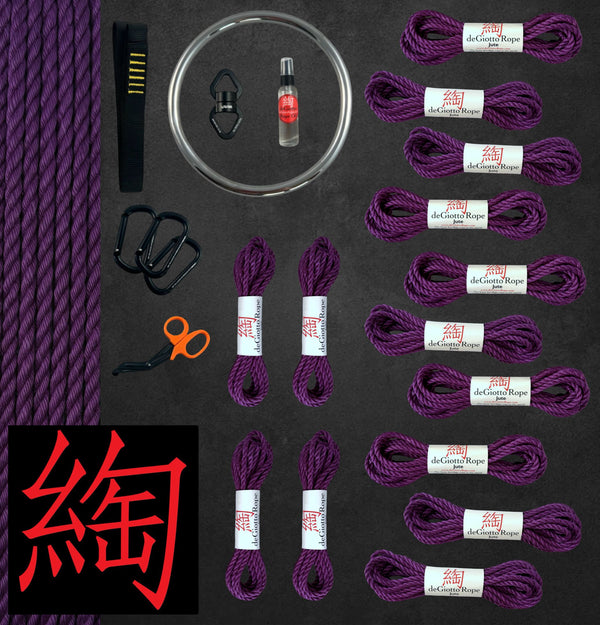 Jute Shibari Rope Deluxe Suspension Kit 10x30' 4x15'