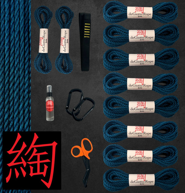 Jute Shibari Rope Suspension Starter Kit 8x30' 2x15'