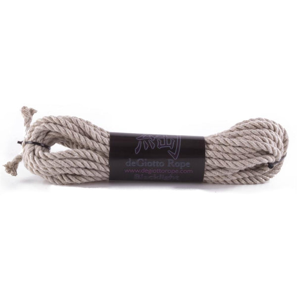 hemp shibari rope 30' black light
