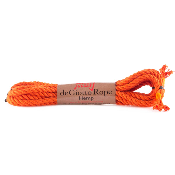 hemp shibari rope 15' orange