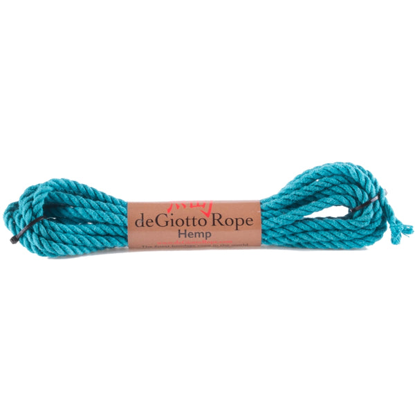 hemp shibari rope 15' teal