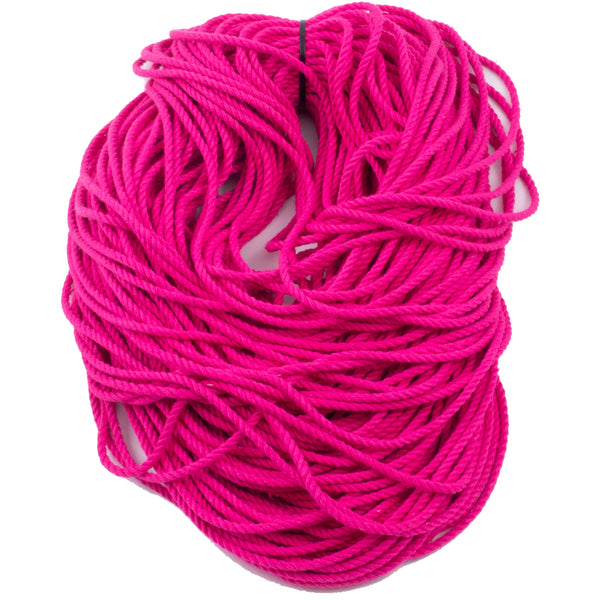 spooled hemp shibari rope 300' ready to use pink
