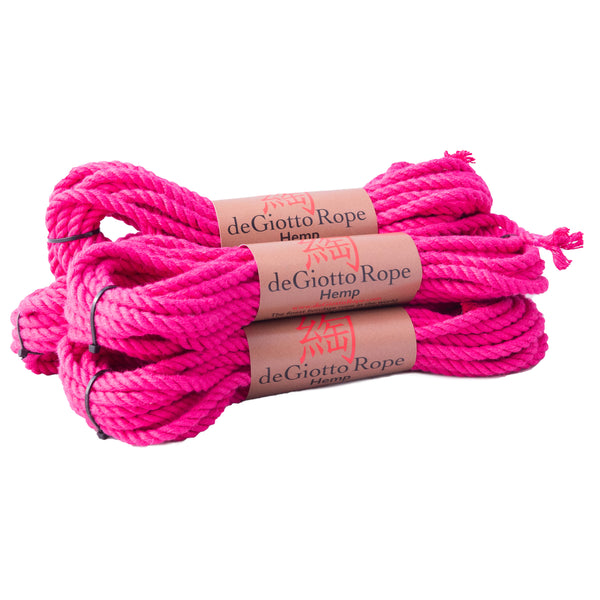 hemp shibari rope bare bones kit 4x30' pink