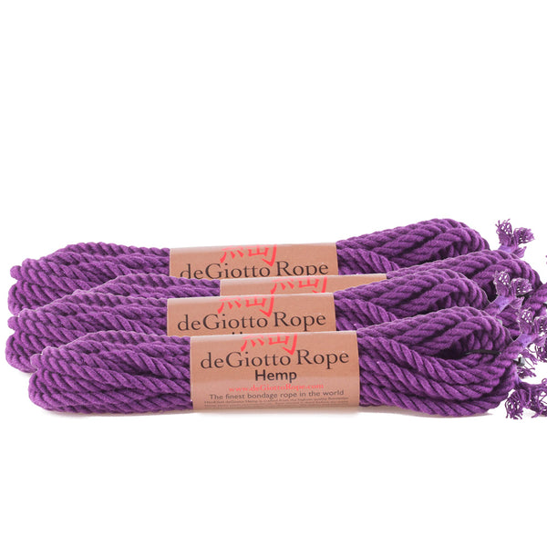 hemp shibari rope bare bones kit 4x30' purple