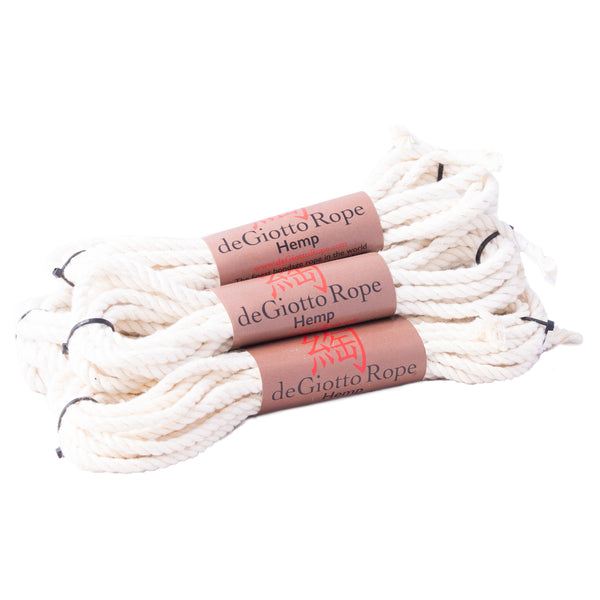 hemp shibari rope bare bones kit 4x30' white