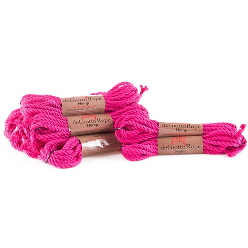 hemp shibari rope standard kit 6x30' 2x15' pink