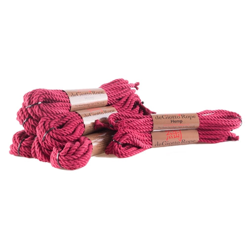 hemp shibari rope standard kit 6x30' 2x15' burgundy