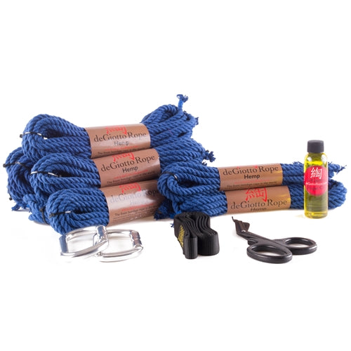 Hemp Shibari Rope Starter Suspension Kit 8x30' 2x15