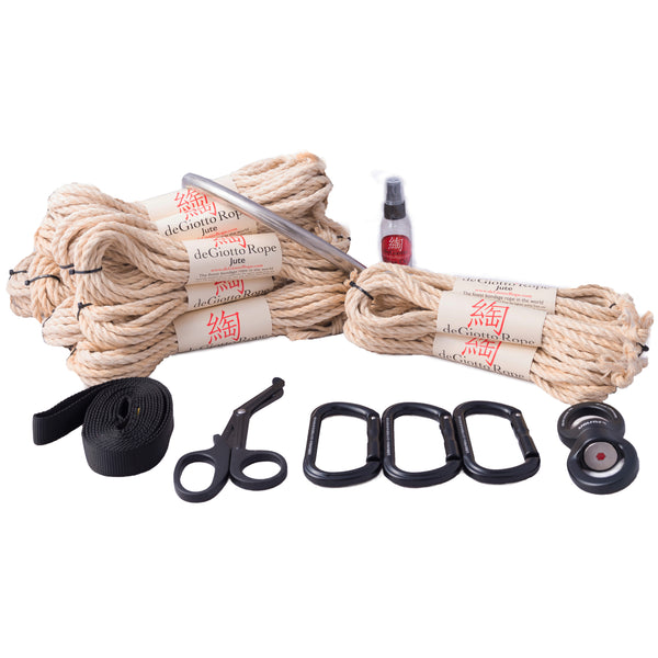 jute shibari rope deluxe suspension kit 10x30' 4x15'
