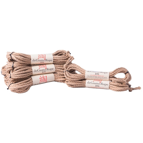 jute shibari rope standard kit 6x30' 2x15' natural - standard(loose) lay